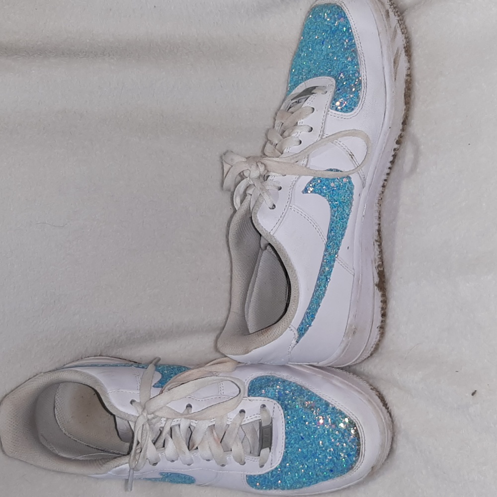 Blue glitter Nike AF1